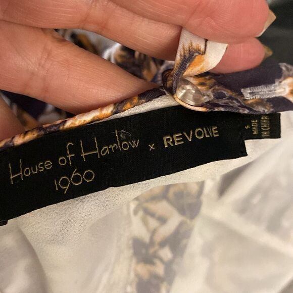 House of Harlow 1960 Brown and White Midi Dress - Picture 10 of 14